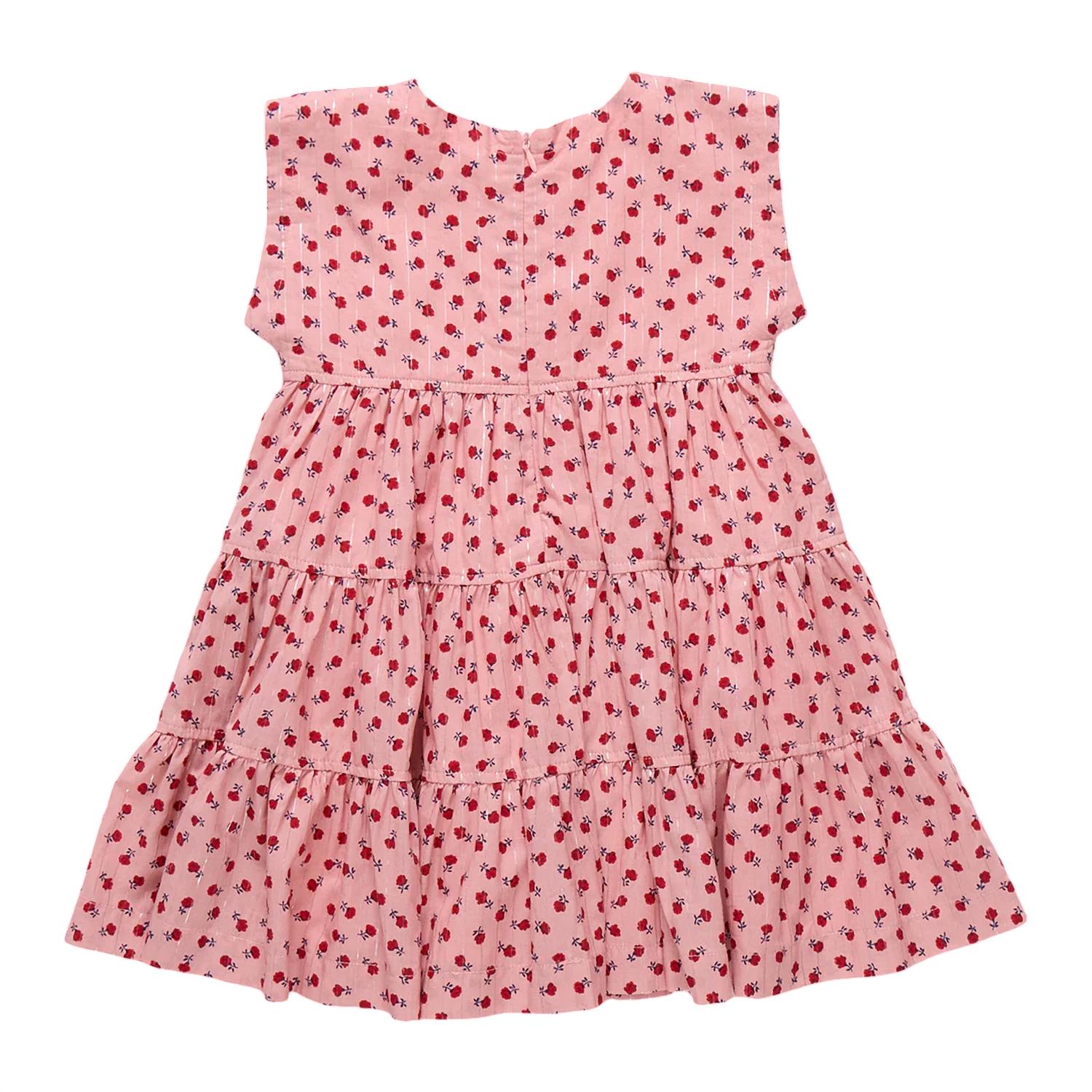 

Pink Chicken Детское Pehrсиковое платье с розовыми розами