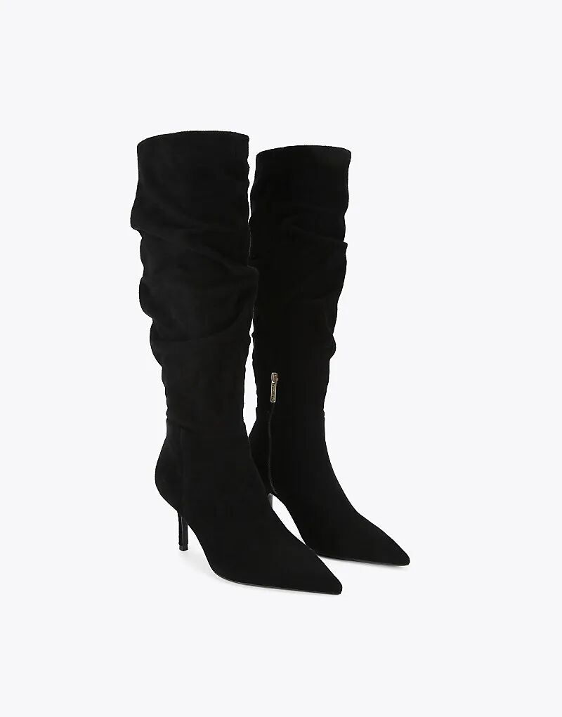 Сапоги Carvela Spirit из черной замши с широким голенищем — фото 2