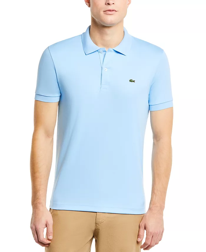 

Мужское поло с коротким рукавом, стандартного кроя, из мягкой ткани Lacoste, синий