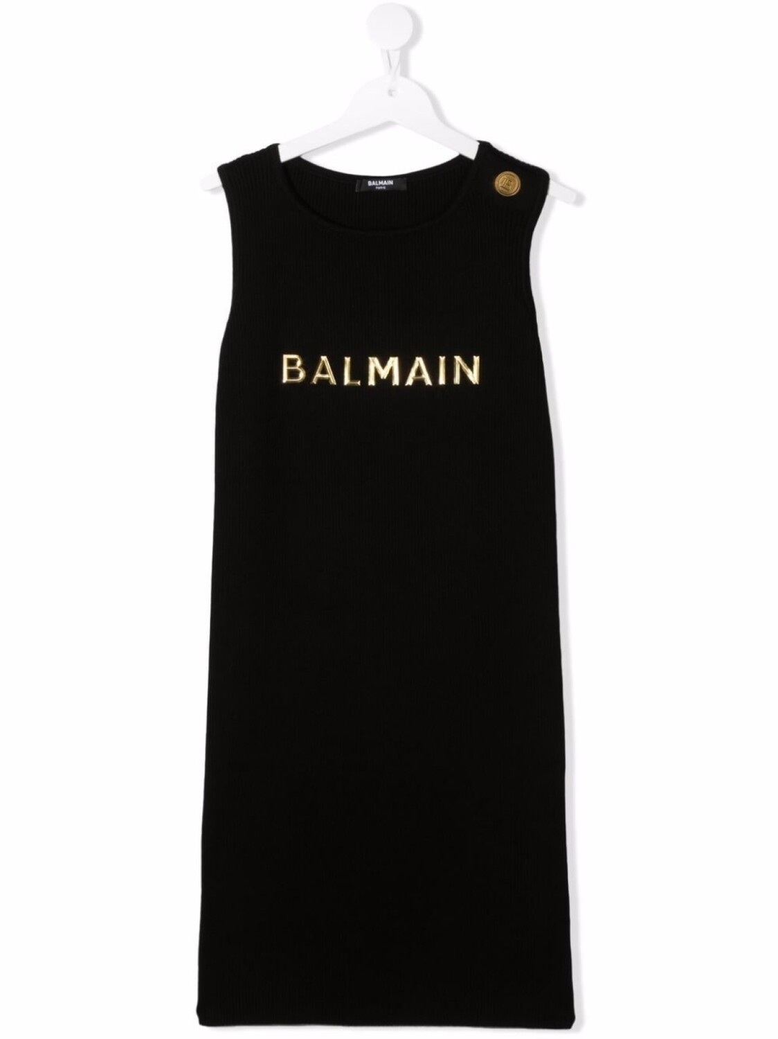 

Balmain Kids платье без рукавов с логотипом, черный