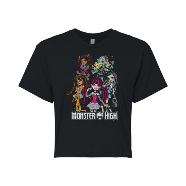 

Футболка с красочным графическим портретом класса Monster High для юниоров Licensed Character, черный