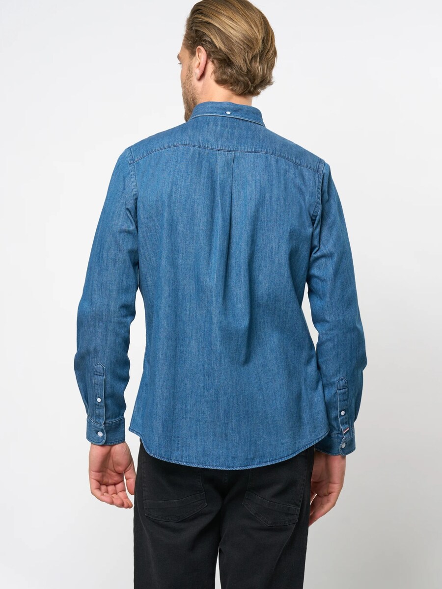Рубашка на пуговицах классического кроя U.S. POLO ASSN. Craig, Blue Denim — фото 4