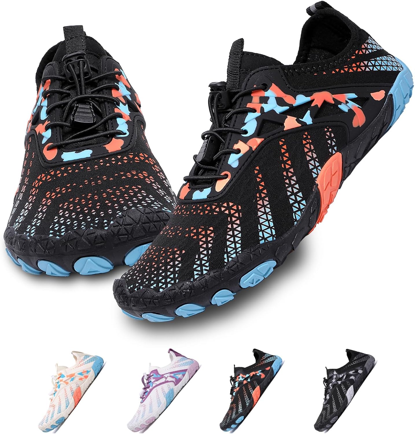 

Кроссовки для ходьбы для женщин и мужчин Feedmoo, черный/синий