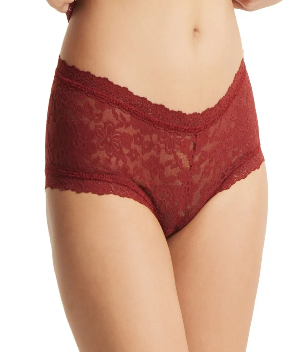 

Кружевные бриджи с завышенной талией Hanky Panky, бордовый