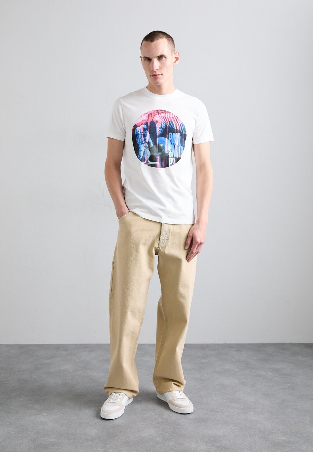 

Футболка с принтом Mens Slim Fit Astronaut PS Paul Smith, белая
