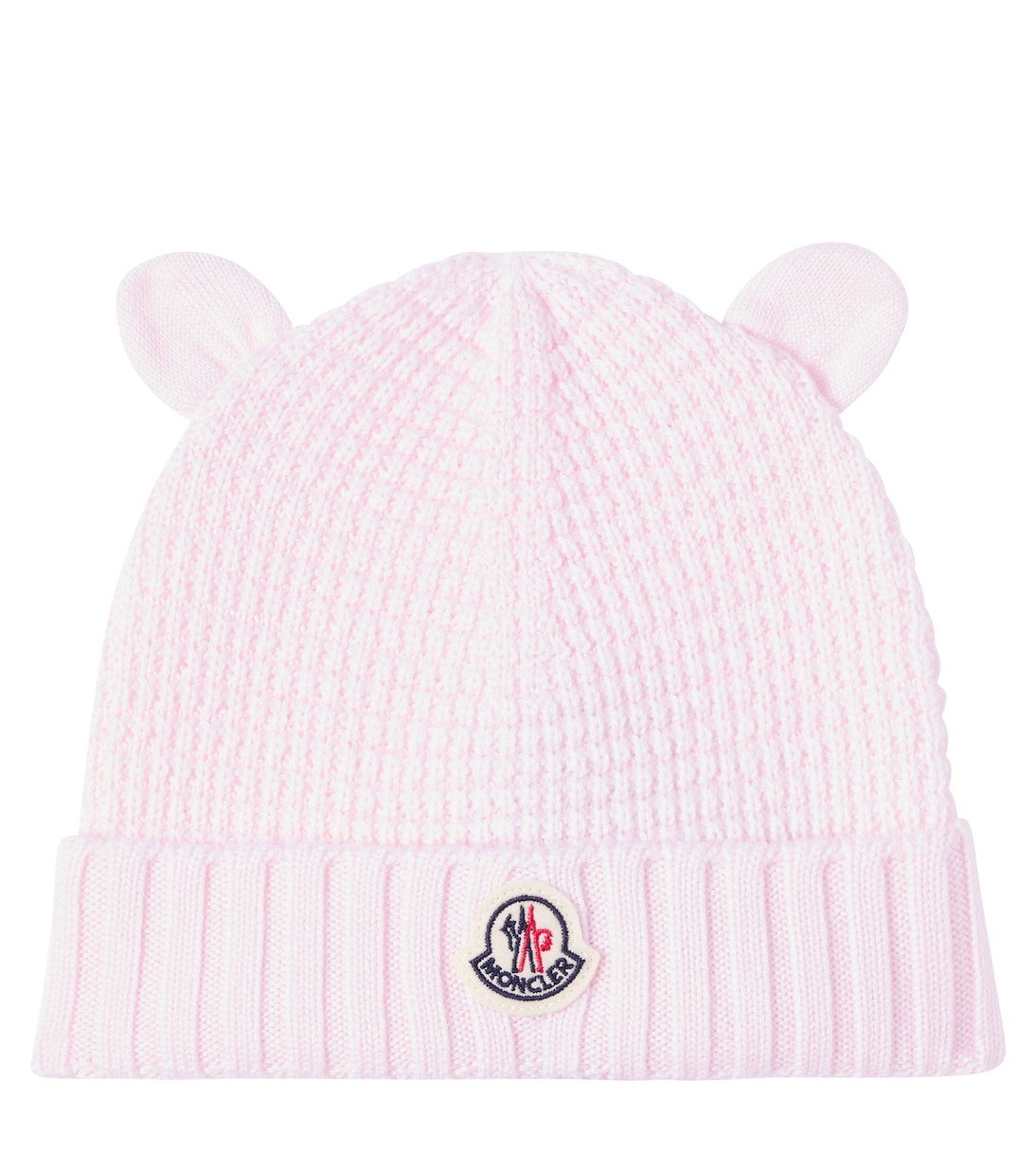 

Детская шапочка из вирджинской шерсти с рубчиками Moncler Enfant, Light Pink