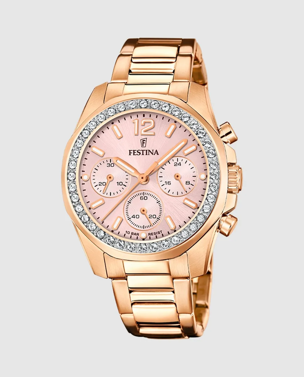 

F20639/6 Boyfriend Rainbow женские стальные часы Festina, розовый