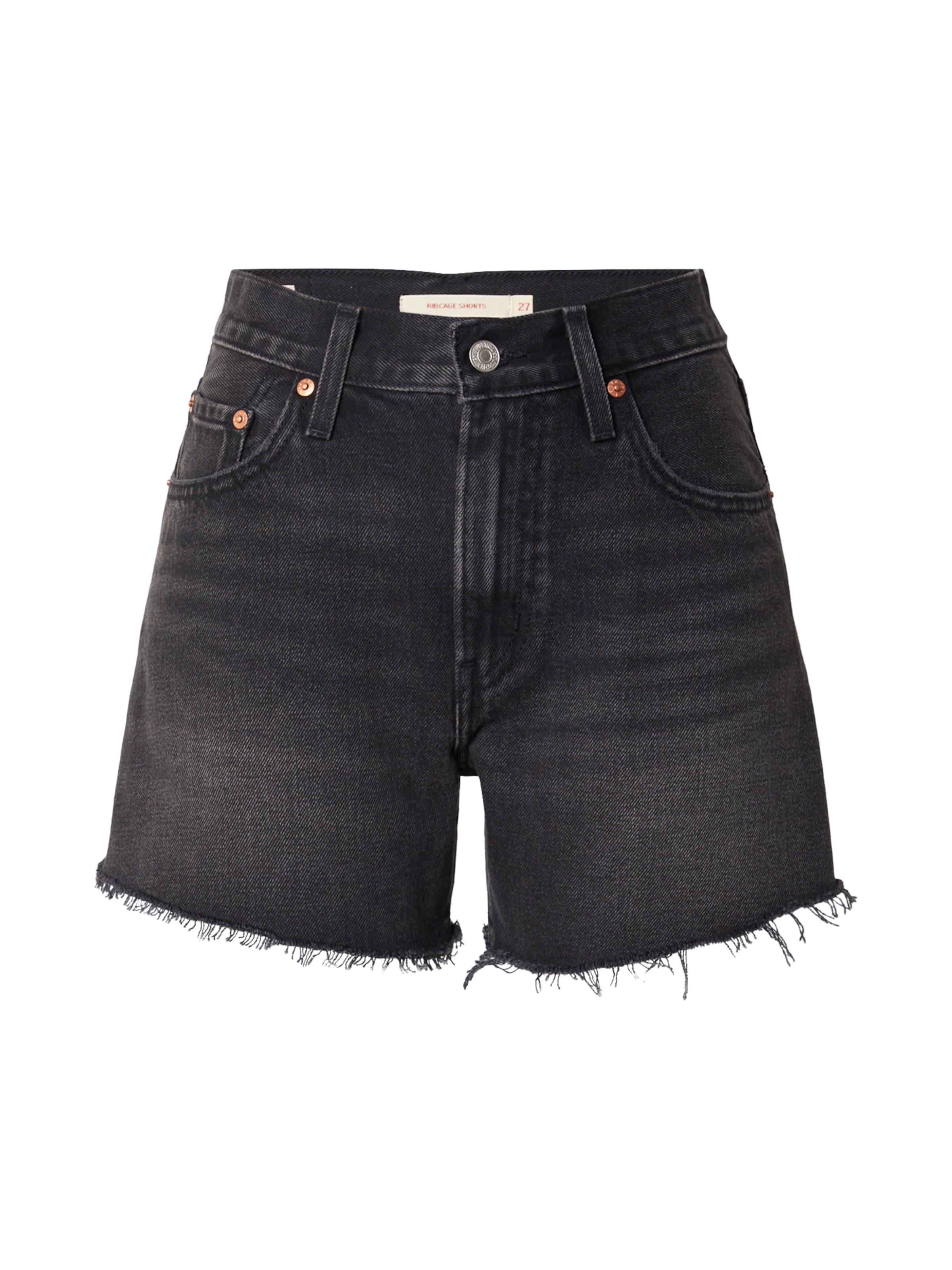 

LEVI'S Джинсовые шорты свободного кроя 'Ribcage Shorts' в черном дениме