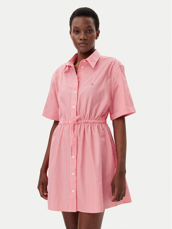 

Платье-Рубашка стандартный крой DW0DW20617 Tommy Jeans, розовый