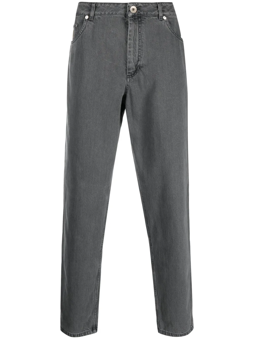 

Прямые джинсы Brunello Cucinelli, серый