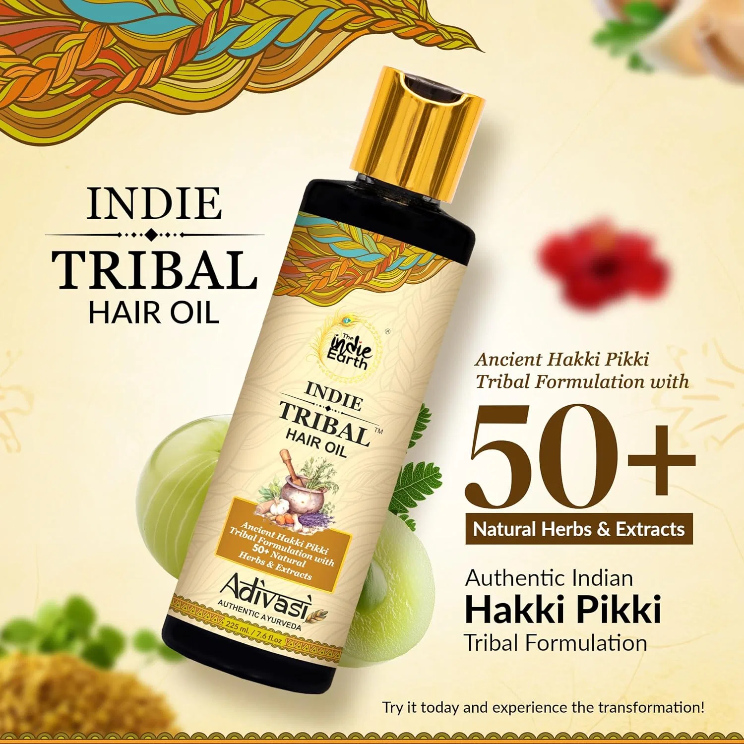 Масло для волос Indie Tribal (Adivasi) от The Indie Earth с 50+ ингредиентами The Indie Earth — фото 3