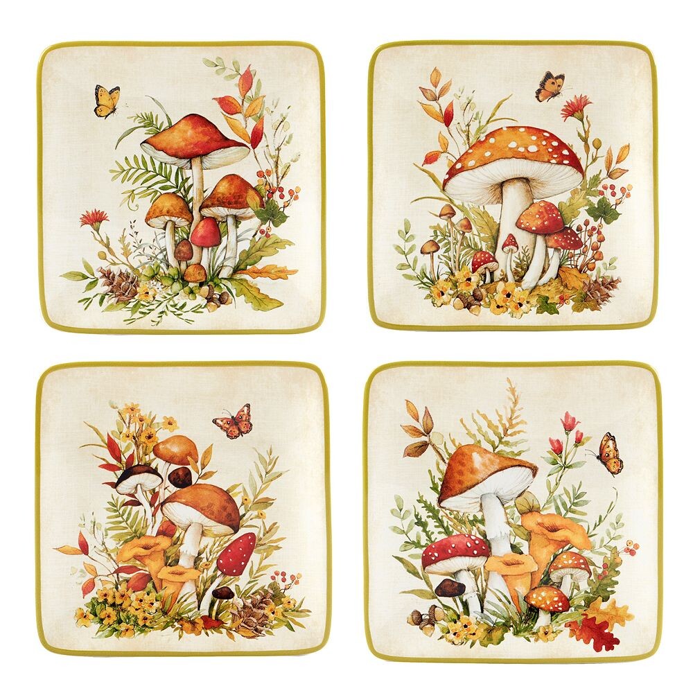 

Сертифицированный международный набор тарелок для канапе Woodland Critters из 4 предметов Certified International, мультиколор