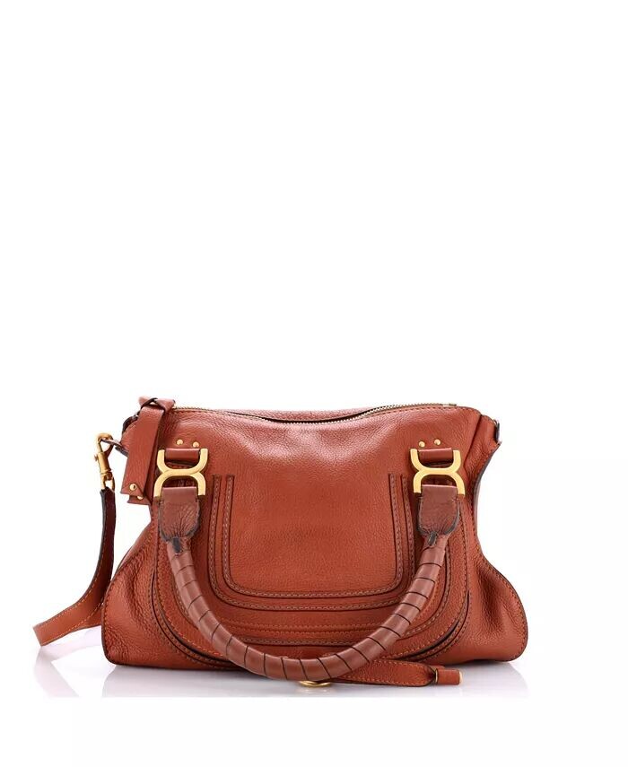

Кожаная сумка Marcie среднего размера Pre-Owned Chloe, коричневый