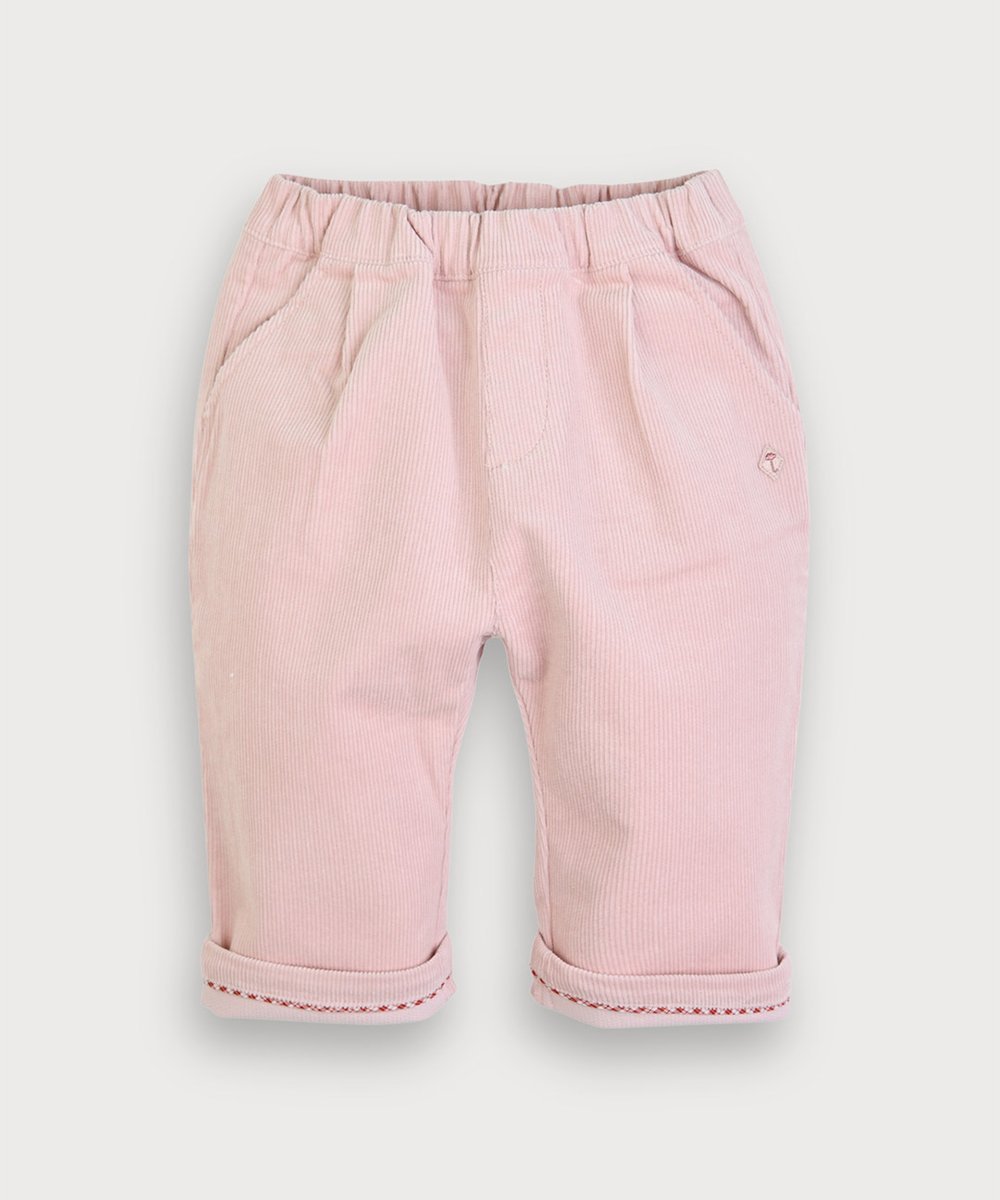 Свободные брюки из розового вельвета Moimoln, Pink