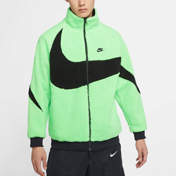 Куртка Nike Big Swoosh Large Logo Double-Sided Suede Jacket Japanese Limited Men's Green (Asia Sizing), зеленый — фото 3
