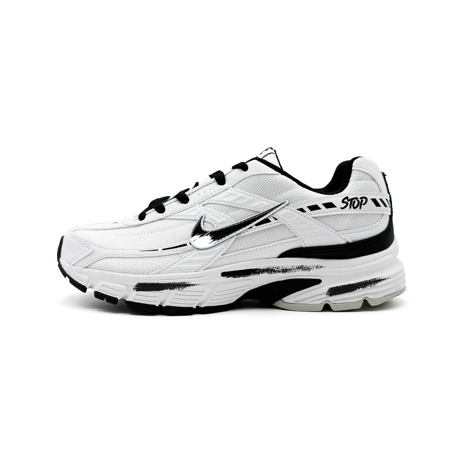 

Дышащие кроссовки Initiator Low top для бега унисекс Nike, черный/белый