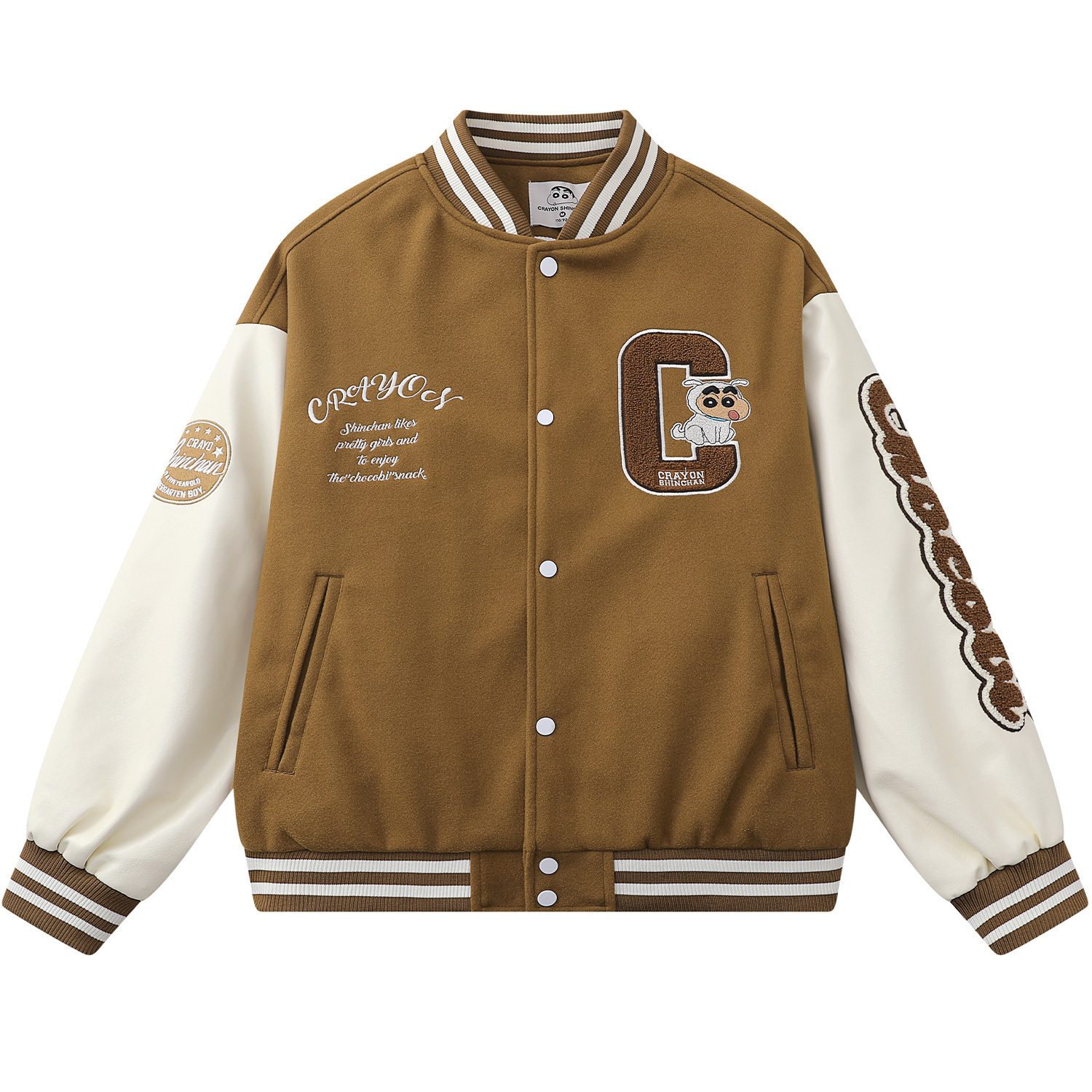 

Crayon Shinchan Бейсбольная куртка унисекс, Khaki[Basic]
