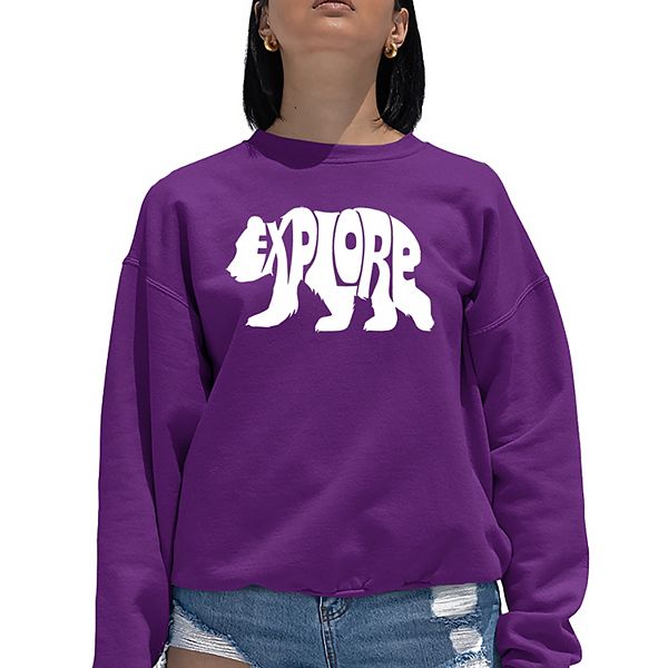 

Футболка с принтом Explore для женщин La Pop Art, Purple, Фиолетовый, Футболка с принтом Explore для женщин La Pop Art, Purple