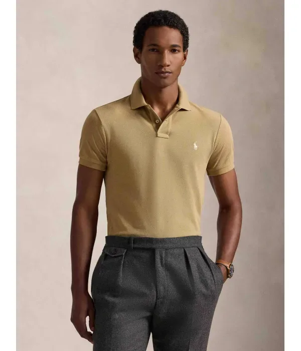 Полюс slim fit Polo Ralph Lauren, горчичный