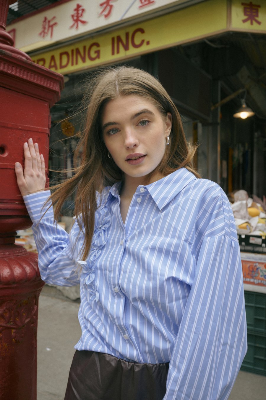 

Блуза Culture LORA, Blue White Stripe/Blue