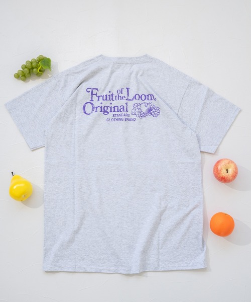 

Футболка с принтом, унисекс, короткий рукав FRUIT OF THE LOOM, серый