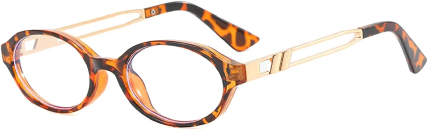 

Классические ретро-солнцезащитные очки Melrose овальной формы для женщин и мужчин, с защитой от УФ-излучения, легкие и модные, модель 3110, Leopard Clear