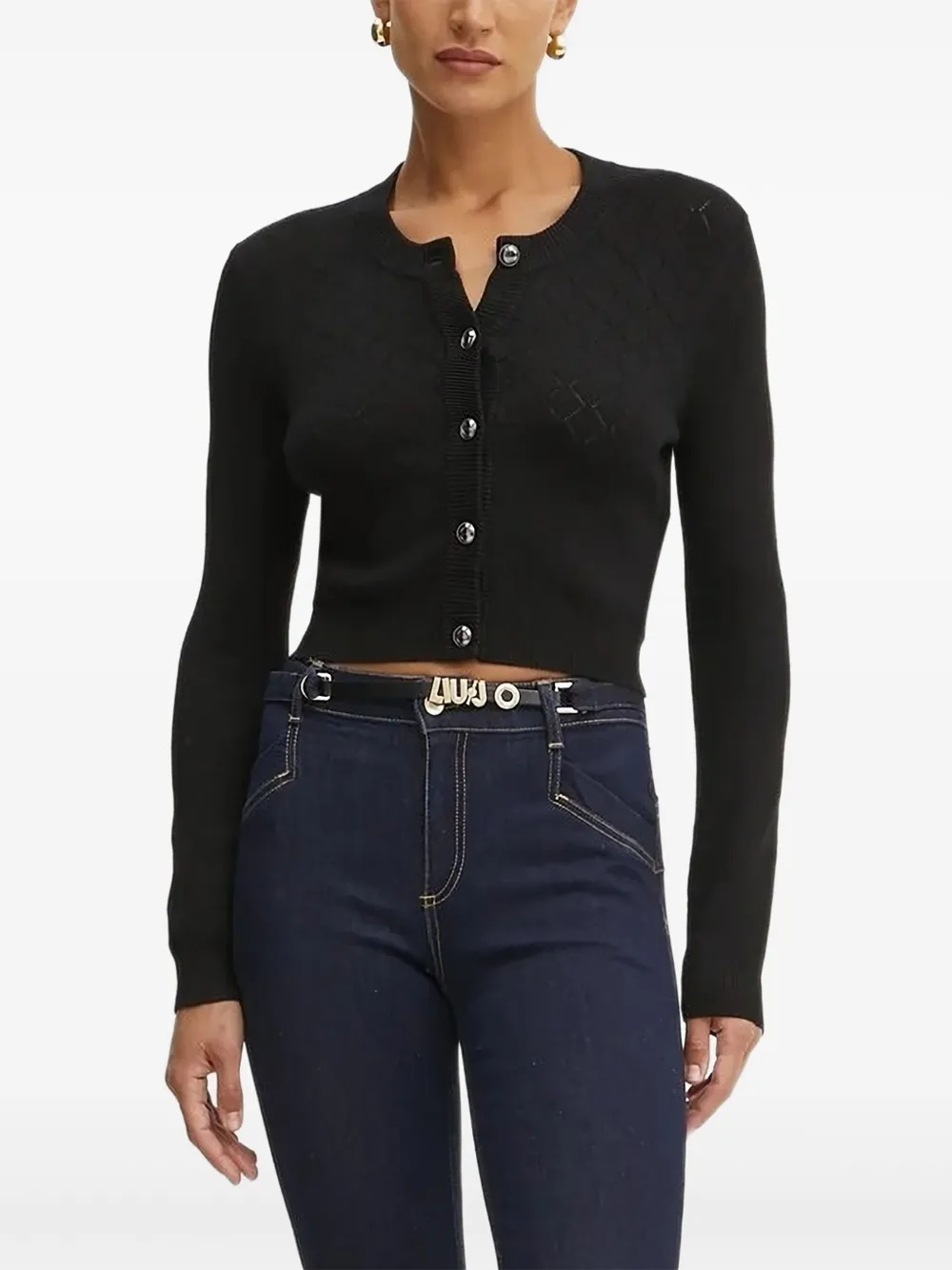 

Кардиган с узором GUESS USA, черный