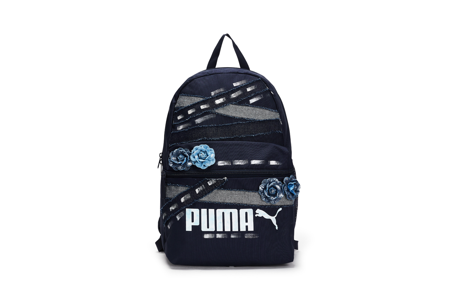 

PUMA Тканевый рюкзак обычный унисекс твид синий, Denim Patchwork Tweed Blue