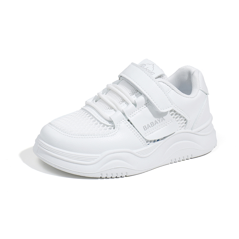 

Детские скейтерские кроссовки low top из искусственной кожи, нескользящие, дышащие, легкие Babaya, белый