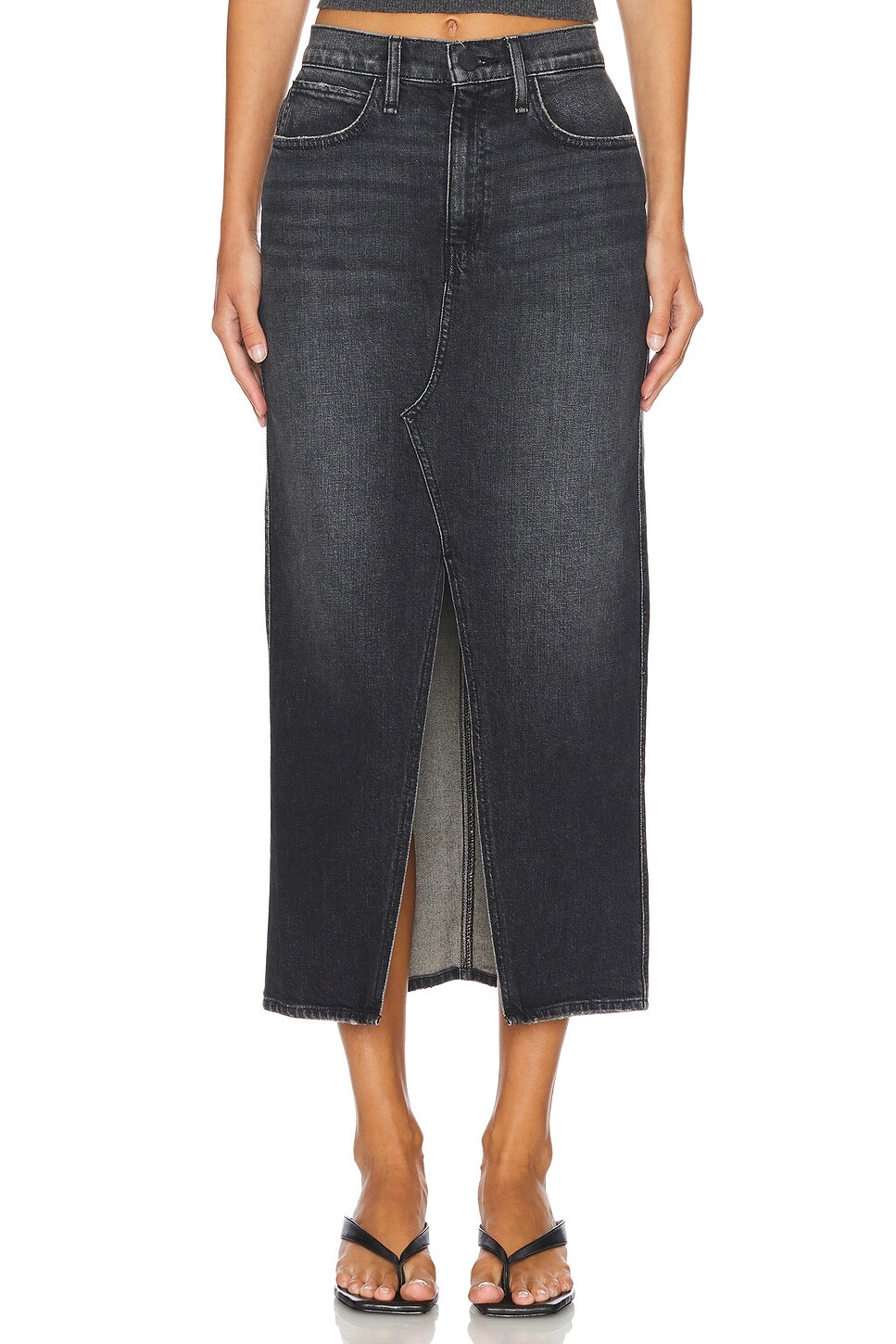 

Реконструированная юбка Hudson Jeans, черный