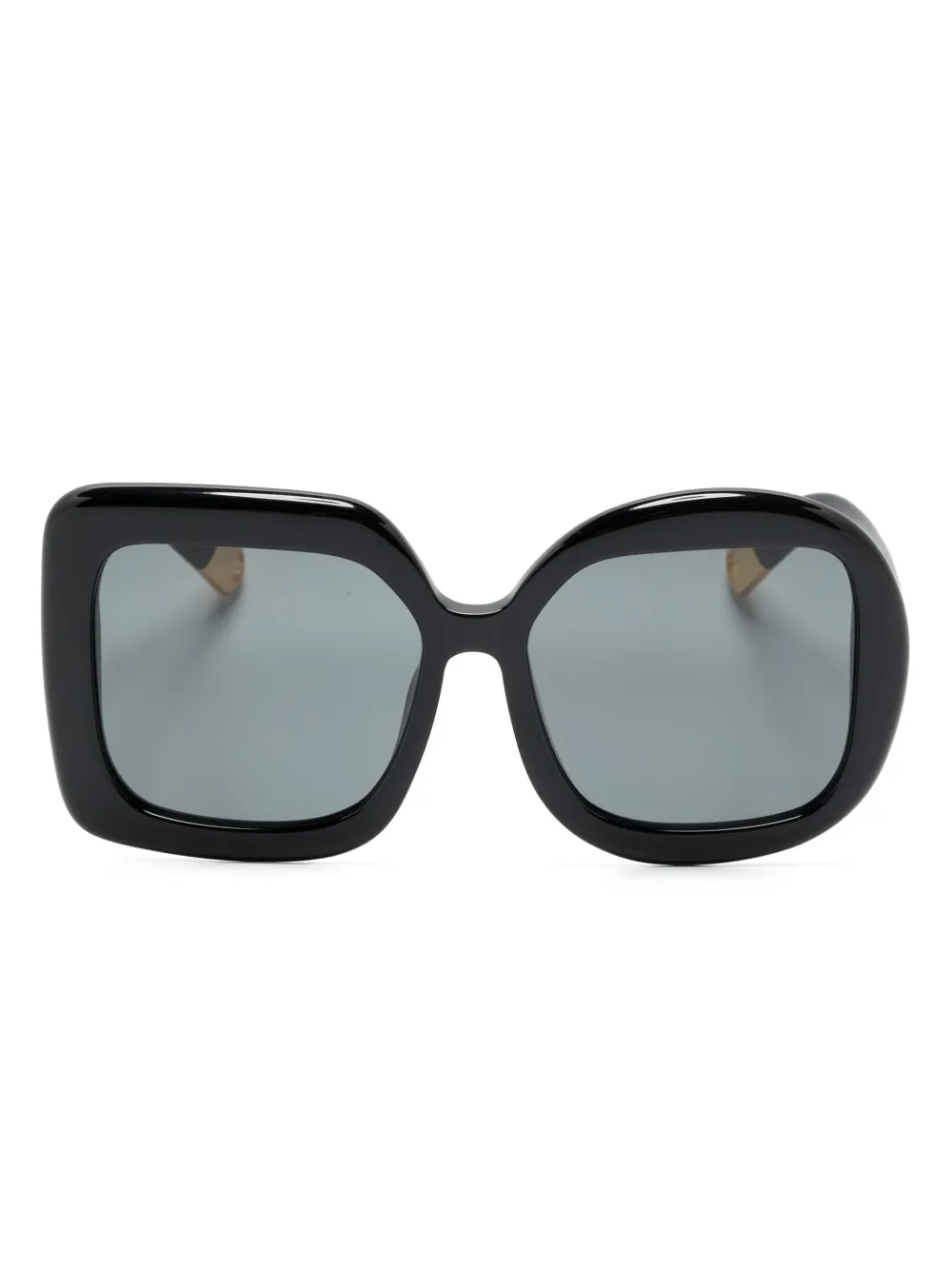 

Солнцезащитные очки Les Lunettes Carré Rond в массивной оправе JACQUEMUS, черный