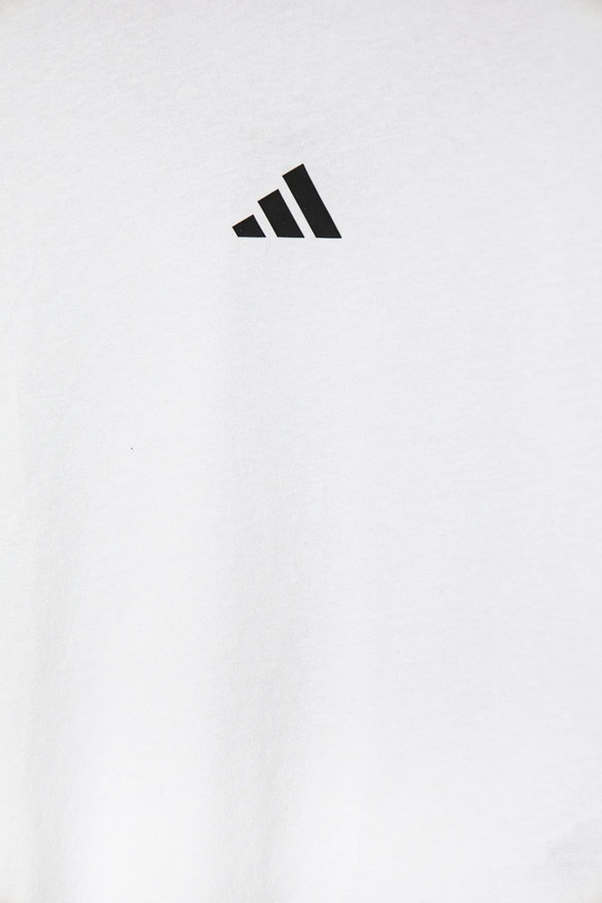 Детская хлопковая футболка Adidas, белый — фото 4