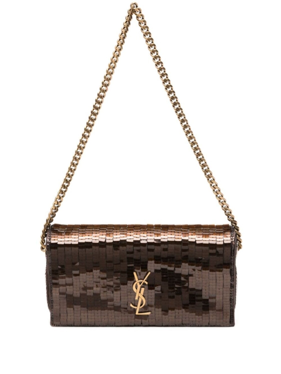 

Мини-сумка на плечо Saint Laurent Kate 99, коричневый