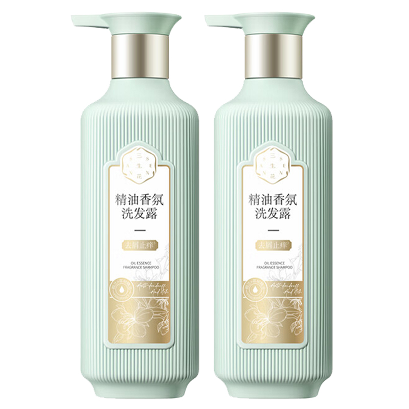 

Шампунь с эфирными маслами sanshenghua питательный очищающий против перхоти снятие зуда 500мл*2 PECHOIN