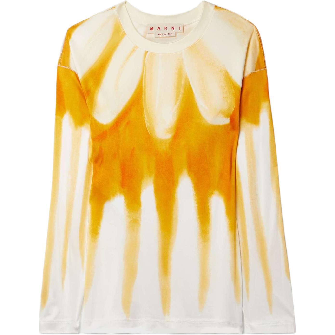 

Футболка с рукавом реглан женская золотая MARNI