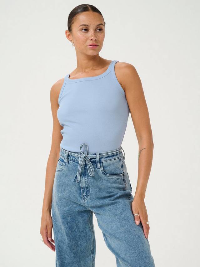 

Майка в рубчик carna KAFFE, цвет Soft Chambray Blue