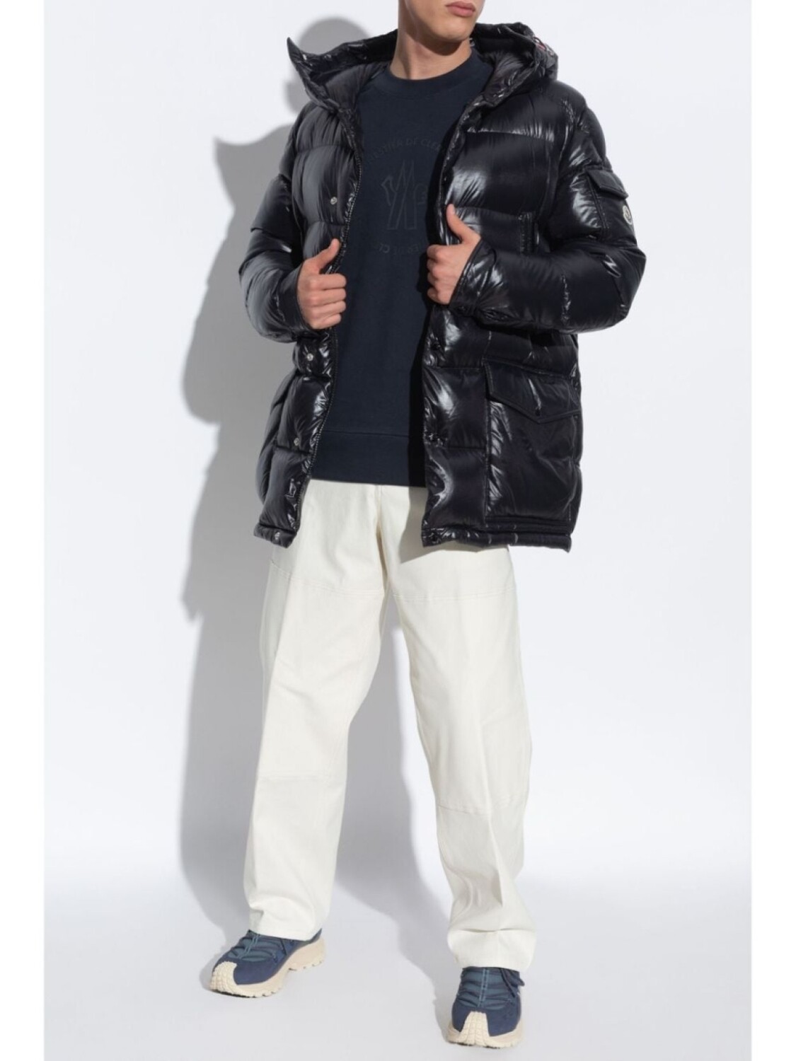 

Moncler толстовка с логотипом, синий