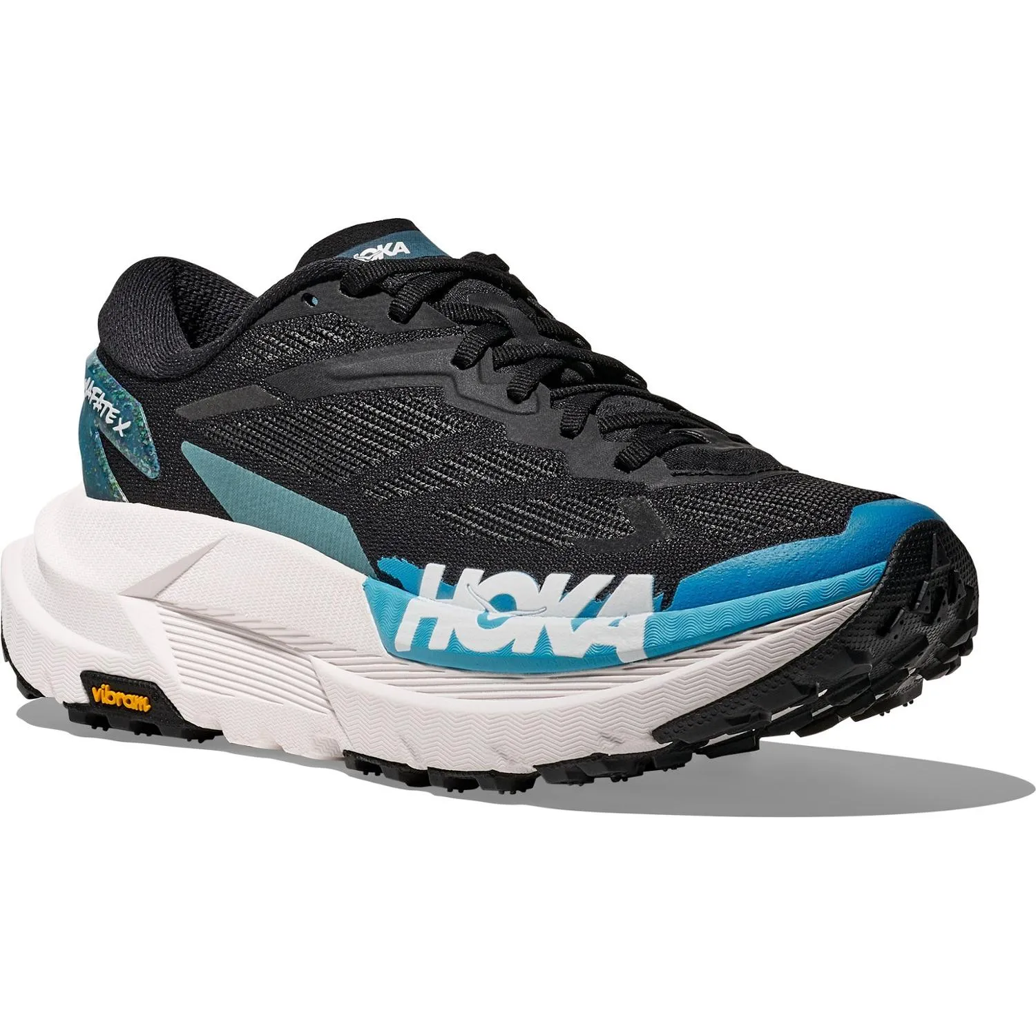 Женские кроссовки Mafate X для трейлраннинга HOKA, Black/Skyward Blue — фото 3