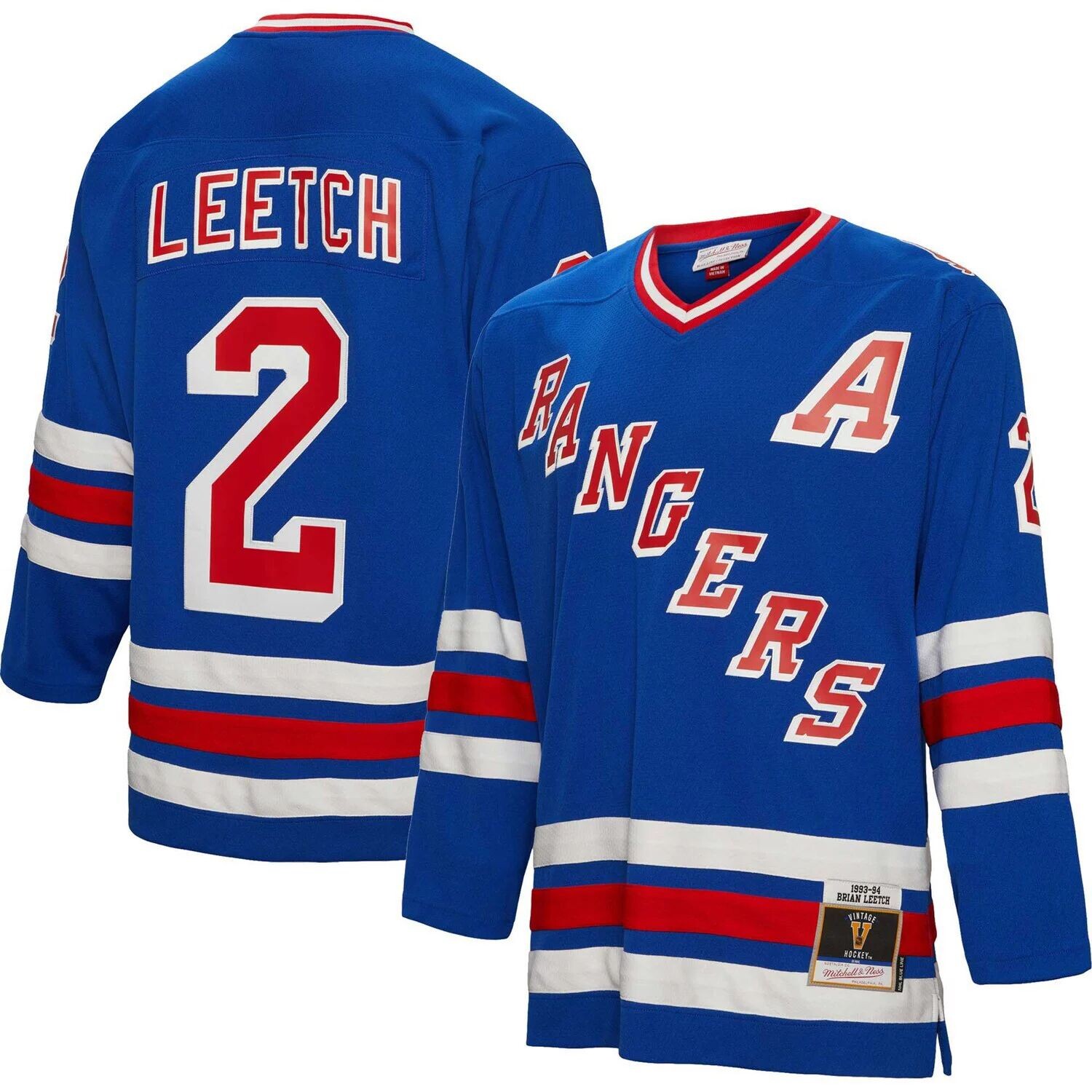 

Мужская синяя майка игрока Mitchell & Ness Brian Leech New York Rangers 1993 Blue Line, Синий, Мужская синяя майка игрока Mitchell & Ness Brian Leech New York Rangers 1993 Blue Line