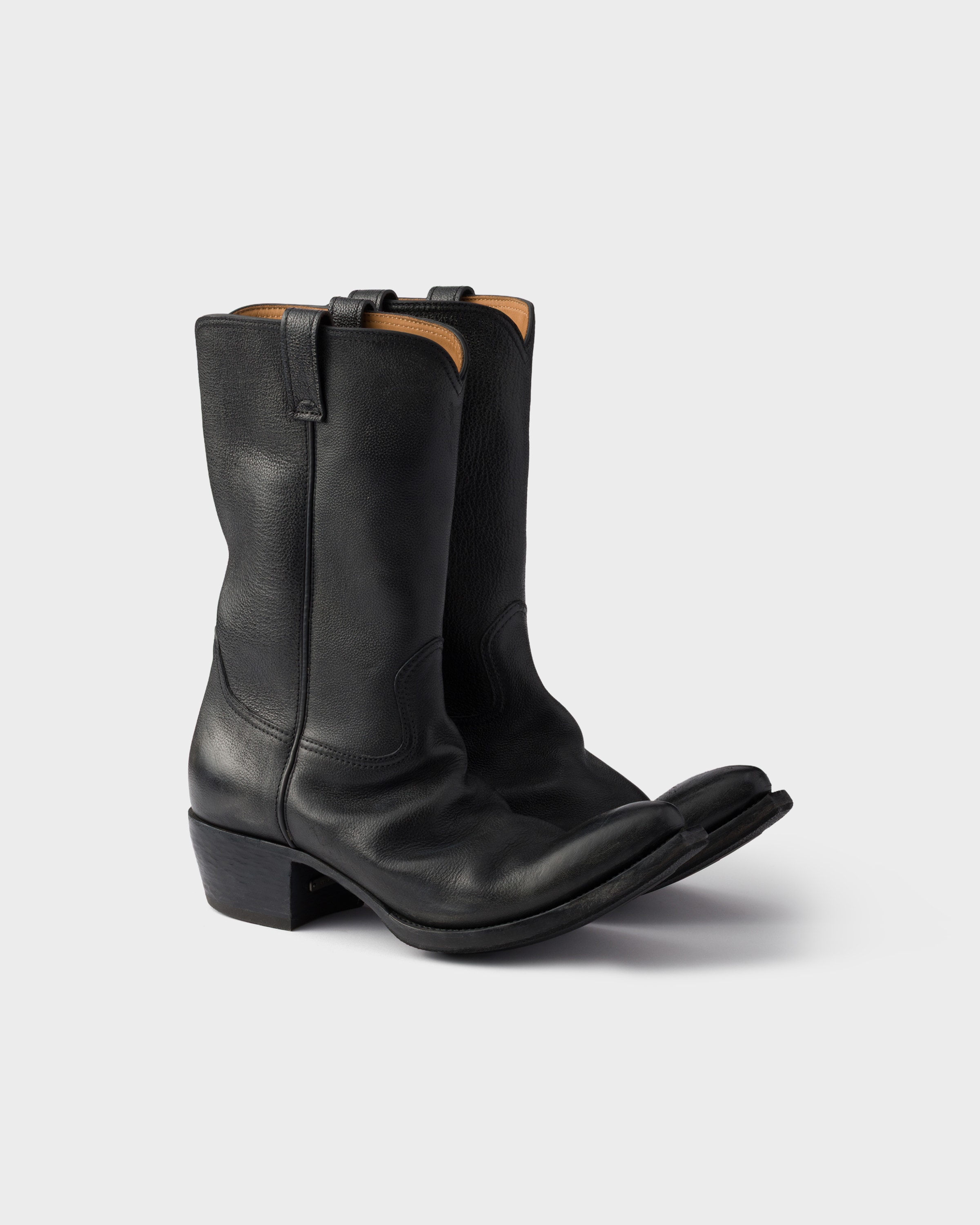 

Кожаные ботинки Prada, черный