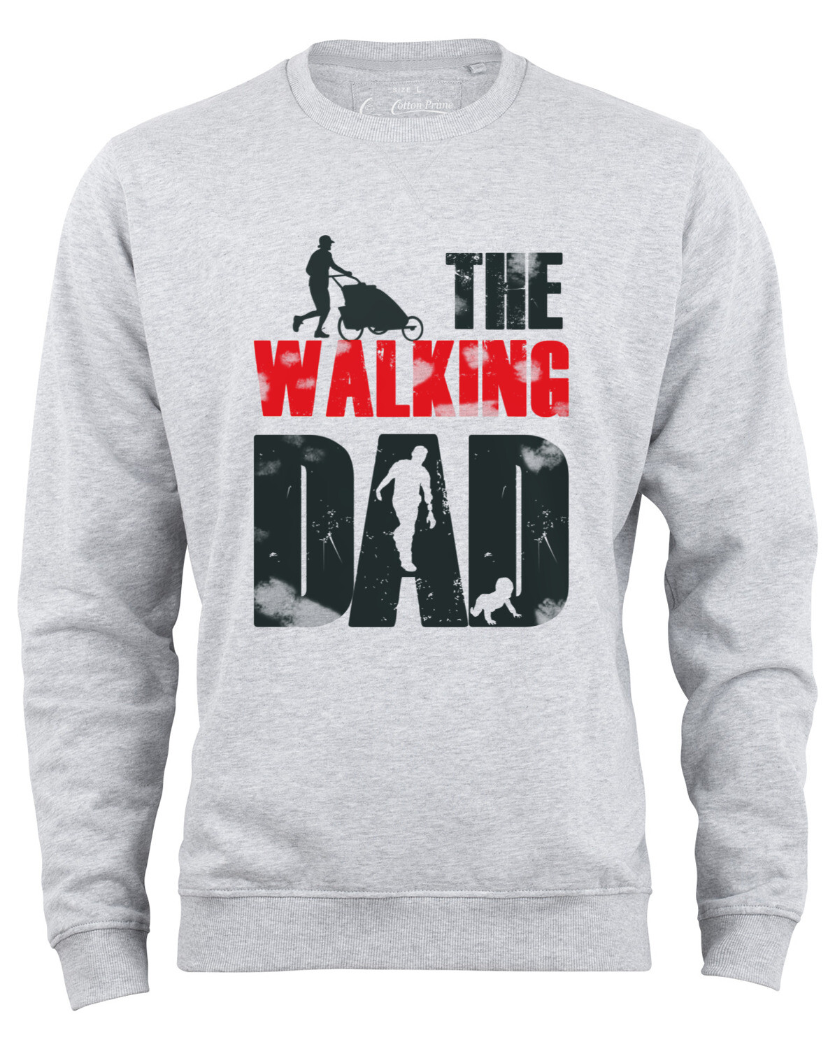 

Толстовка Cotton Prime Walking Dad, серый меланж