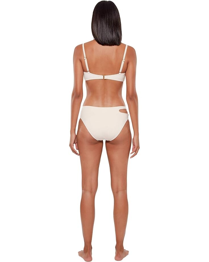 

Топ бикини Sanctuary Sandbar Solids Seamed Bralette Bikini Top, цвет White/Sand