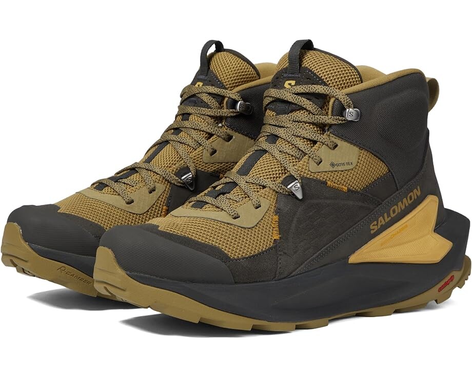 

Походная обувь Salomon Elixir Mid GORE-TEX, цвет Black/Dried Herb/Southern Moss