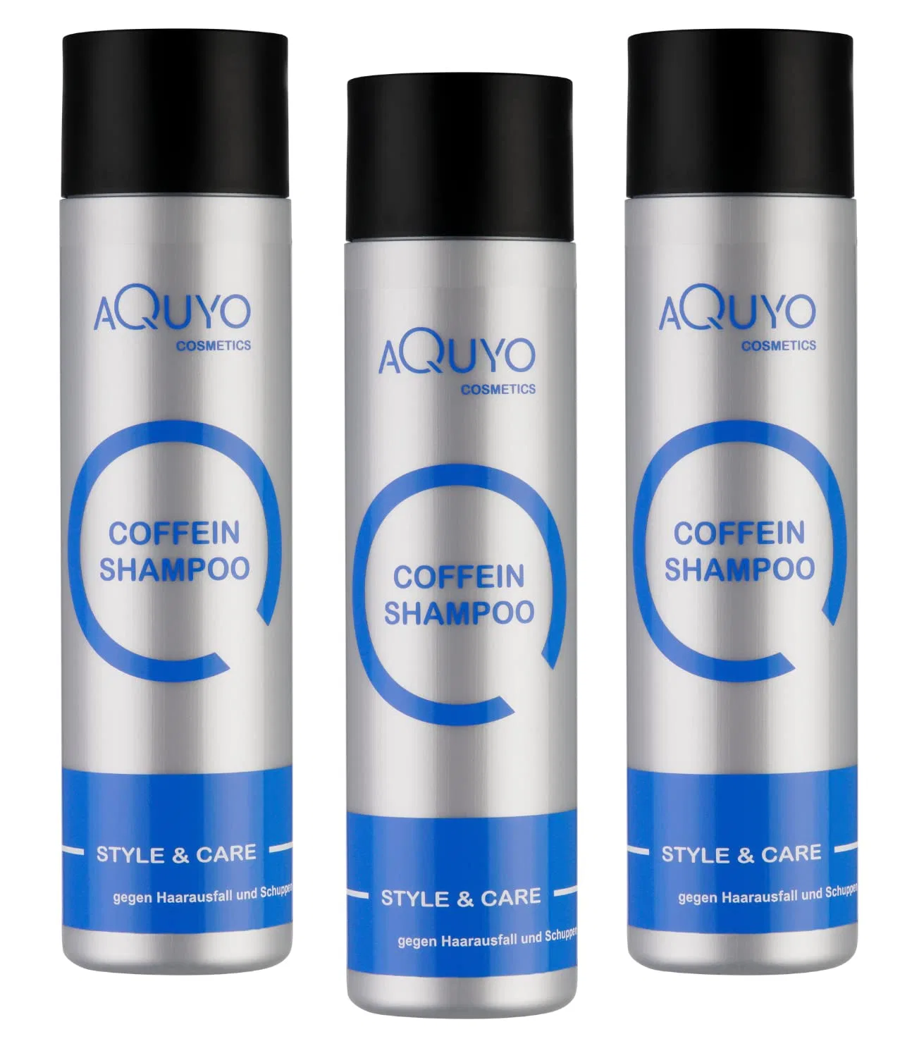Кофеиновый шампунь «Style & Care» против выпадения волос, 3 x 250 мл Aquyo Cosmetics