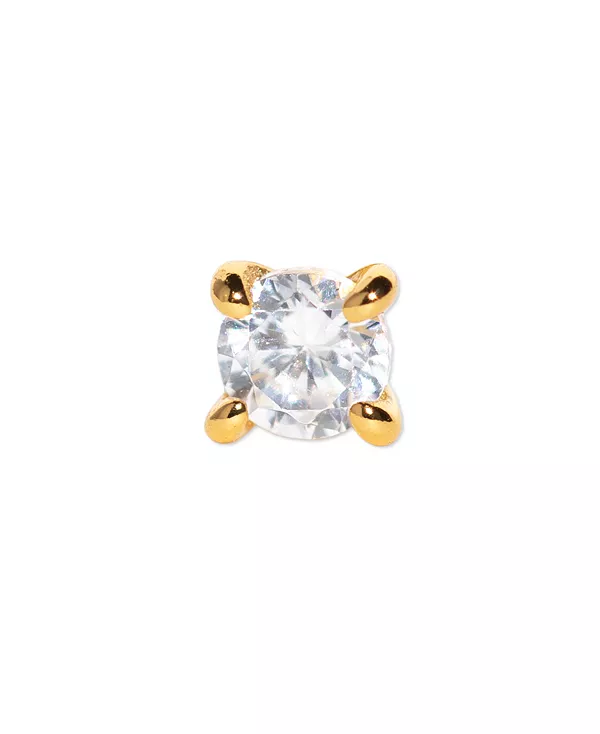 

Изящные кристальные серьги с плоской задней частью, покрытые золотом Girls Crew, gold