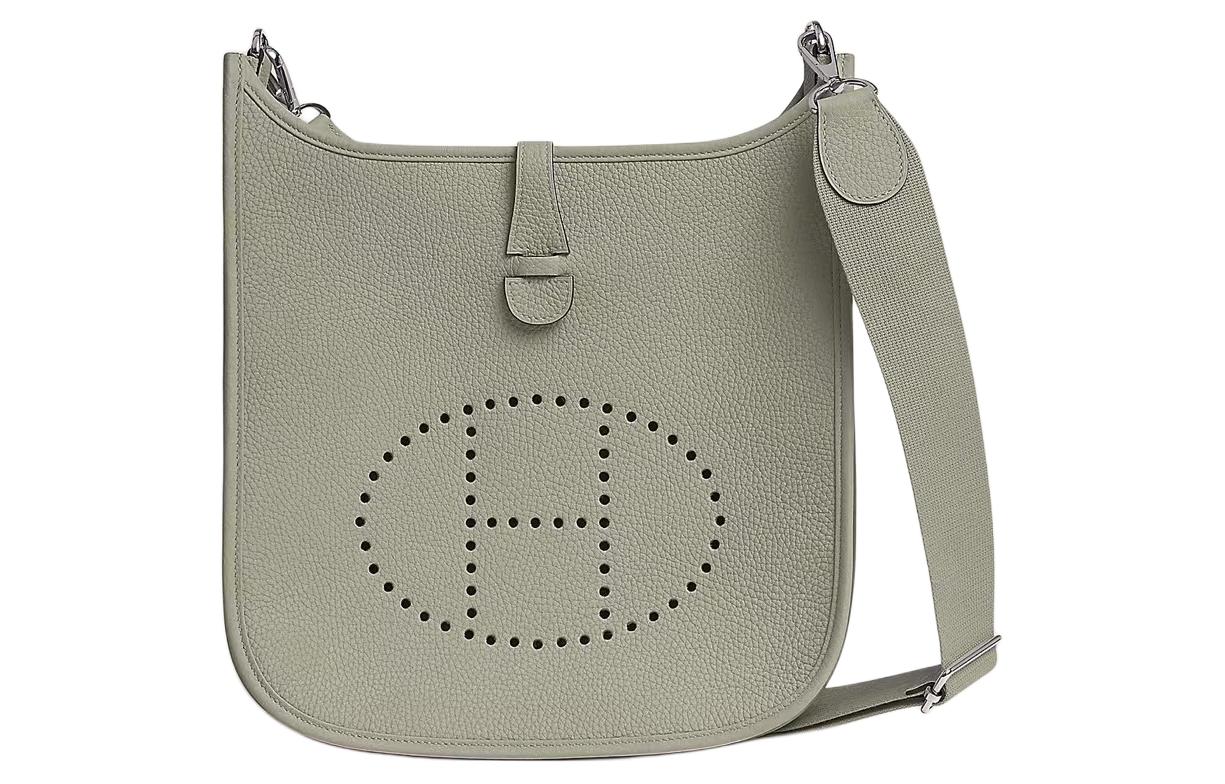 

HERMES Сумка через плечо Evelyne Clemence Bullock Leather Ivory, женская, Q1 Sauge Sage Green