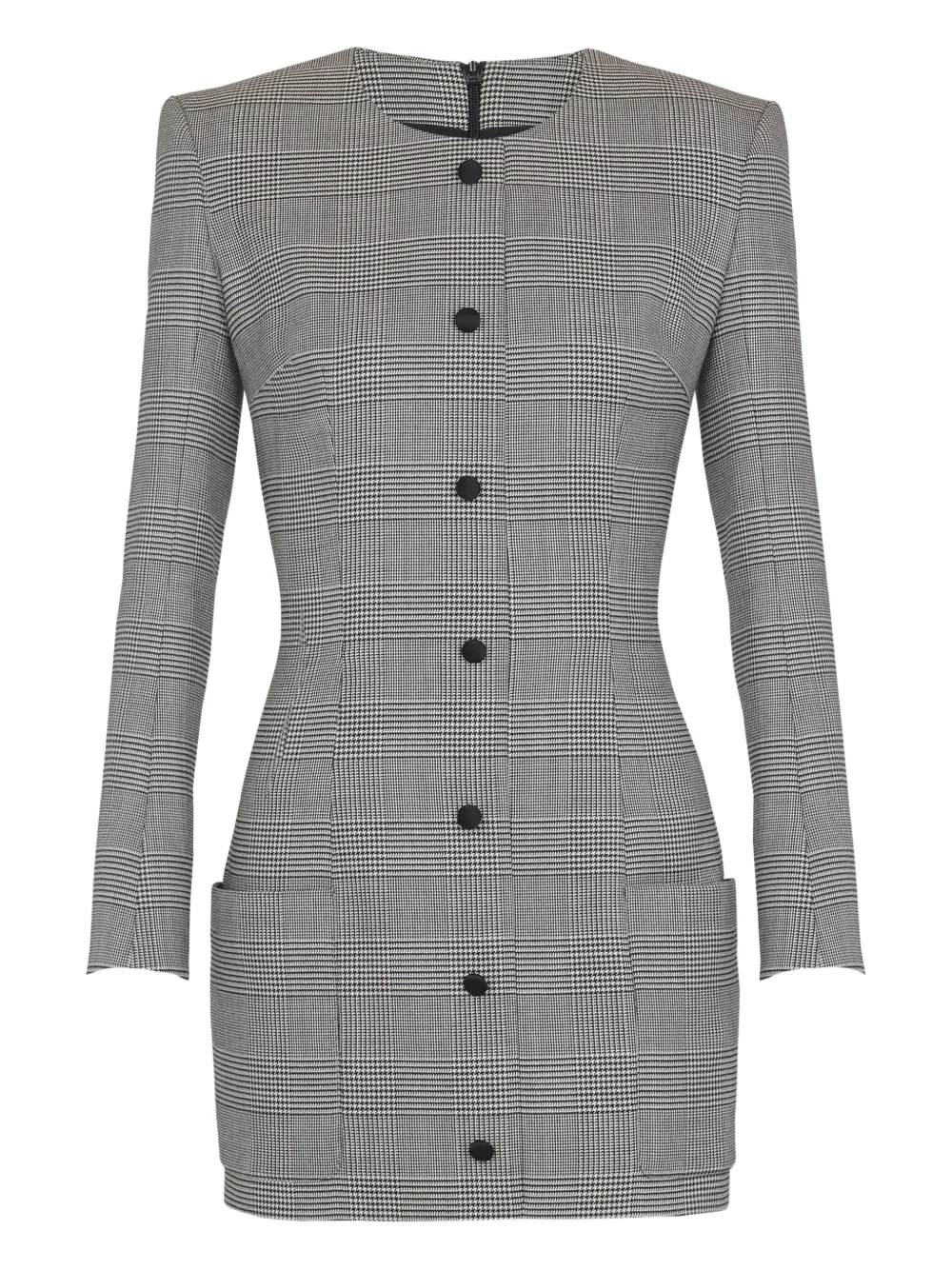 

Платье в клетку Prince of Wales Balmain, серый