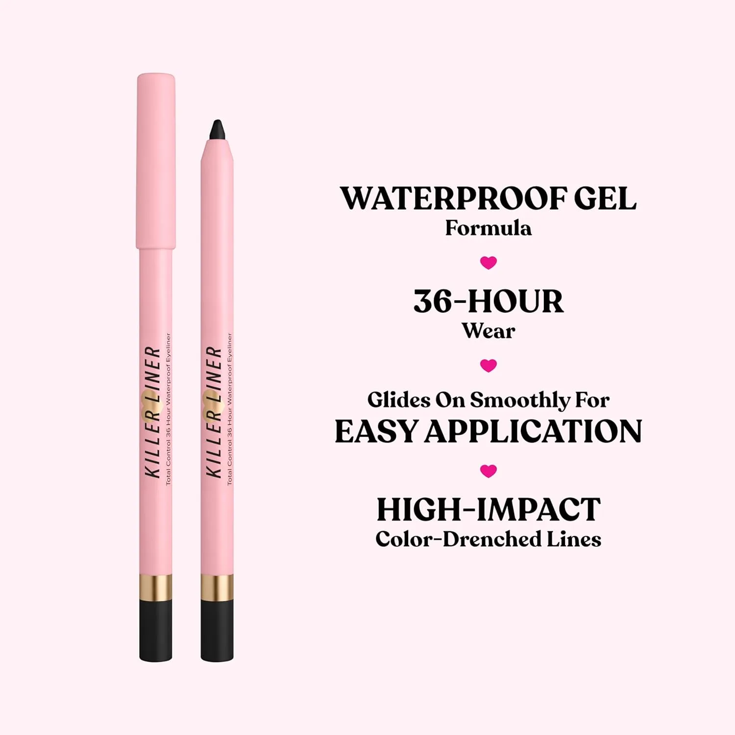 Гелевый карандаш для подводки глаз Too Faced Killer Liner 36-Hour | Стойкий, водостойкий, не осыпается, 0,04 унции 1 штука (1 шт.), 08 Metallic Burgundy (Rich Metallic Burgundy) — фото 3