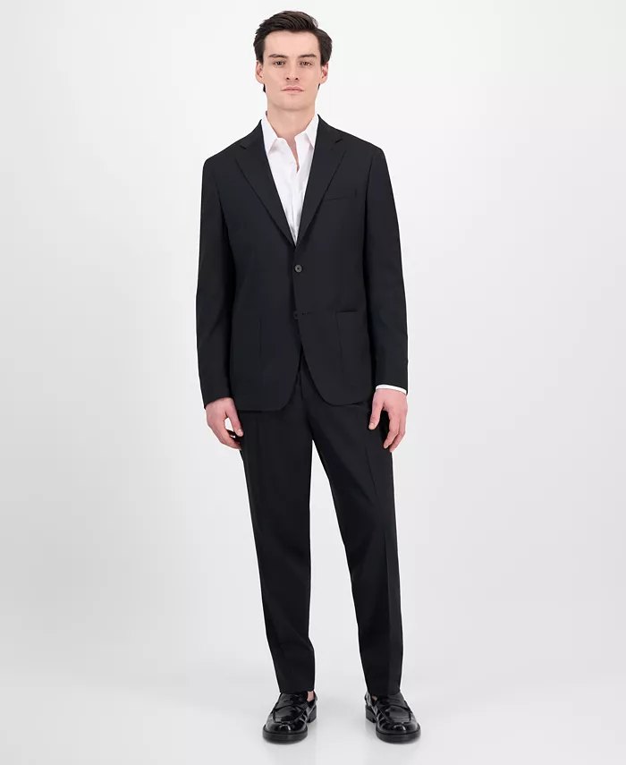 

Мужской классический костюм Slim-Fit из итальянской шерсти Calvin Klein, черный