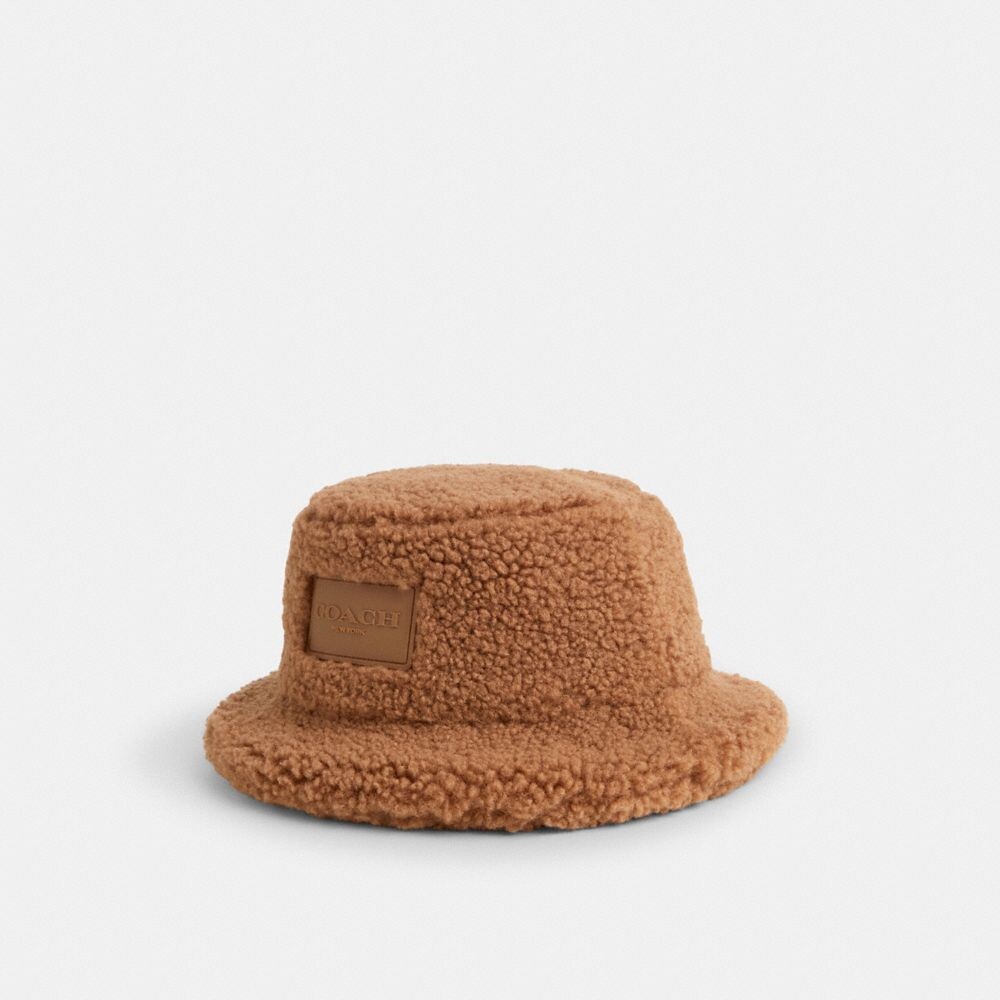 

Панама из шерпы COACH, цвет tan